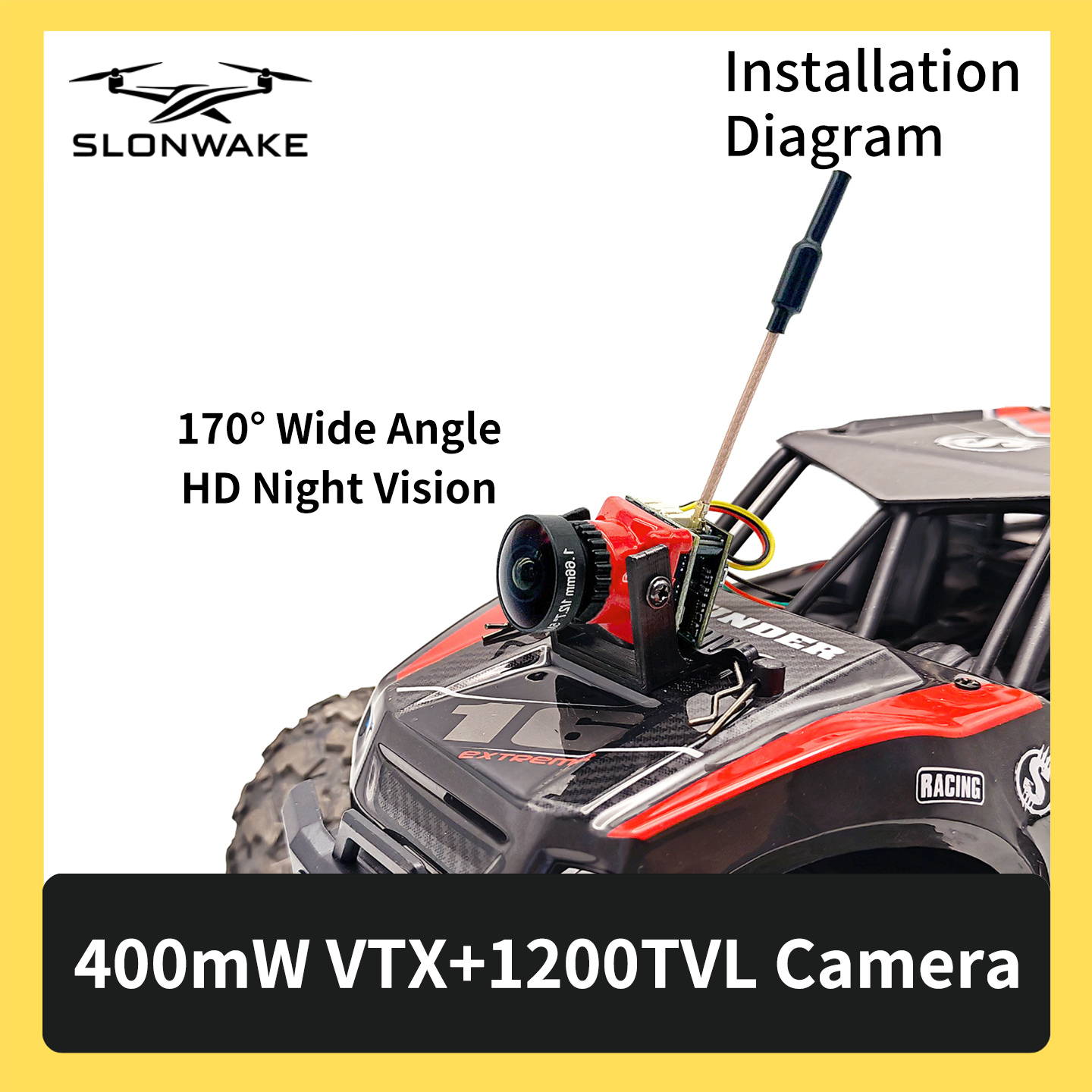 SLONWAKE 5.8G 48CH FPV 400mw V – обзор и цена Drone Racing Transmitter
